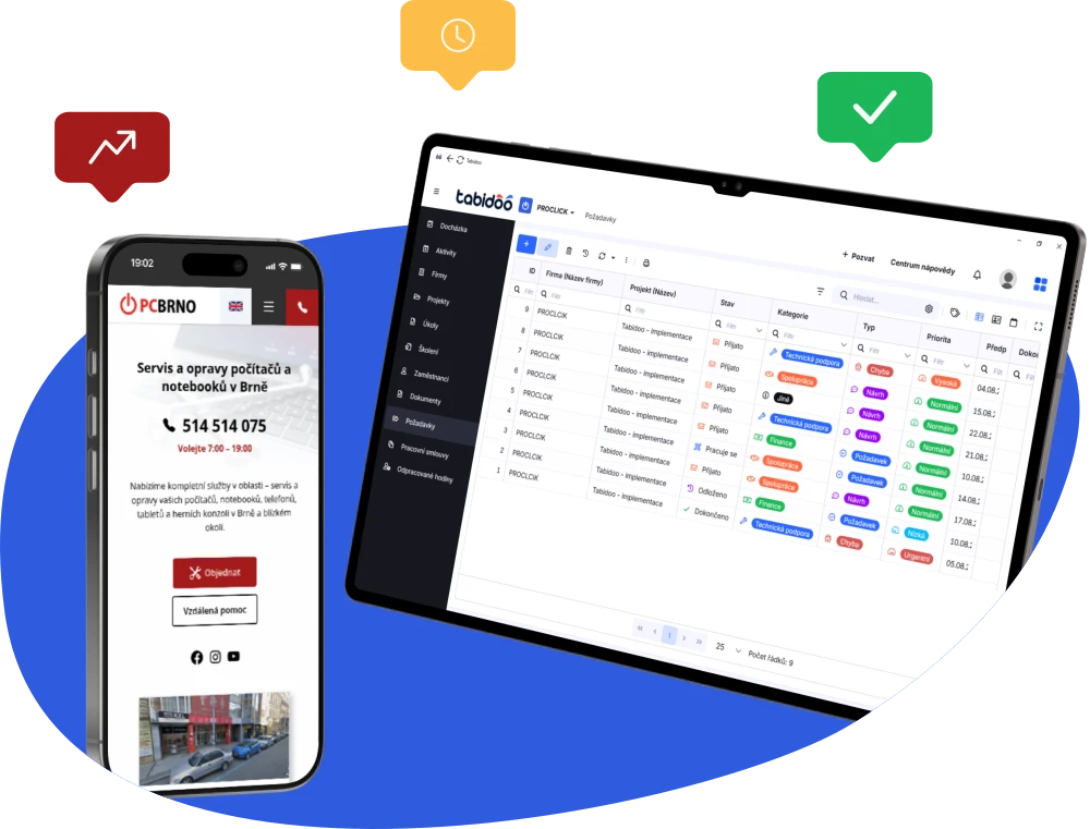Tvorba webových stránek a CRM systémů